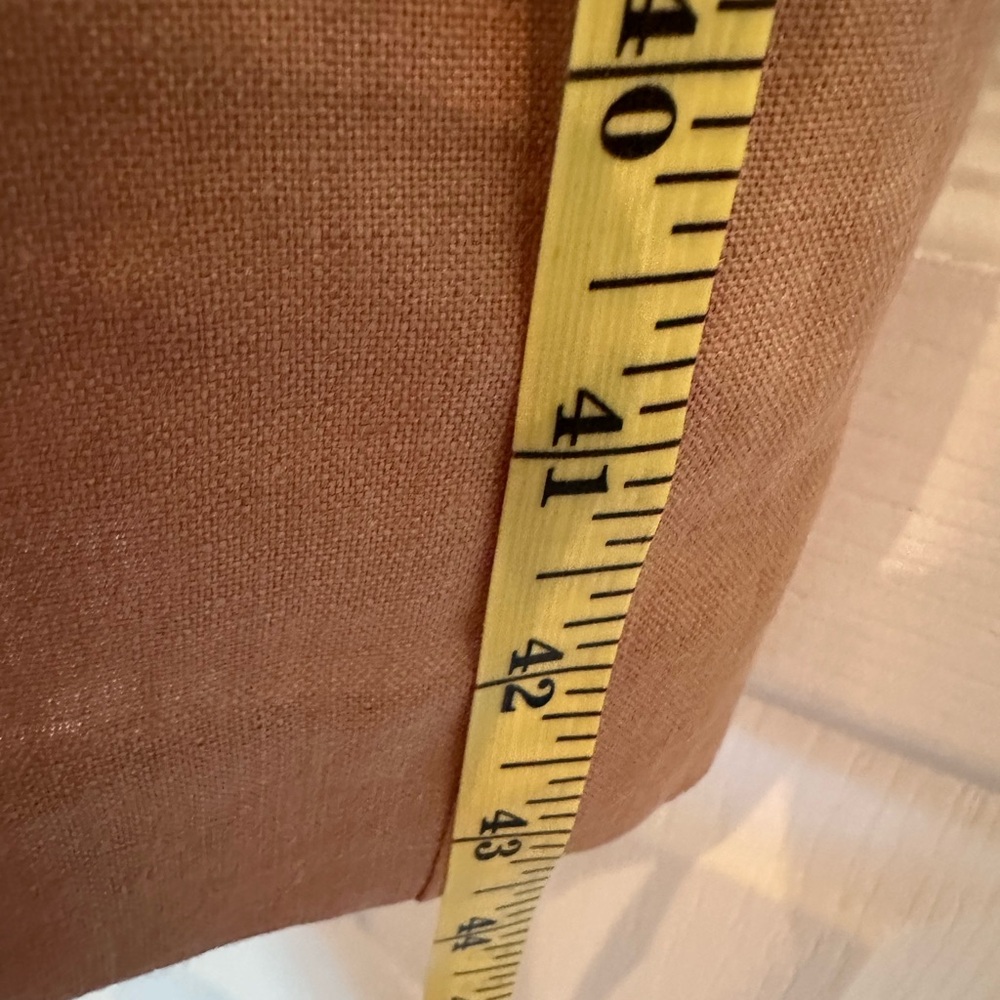 Talbots Wide Leg Tan Linen Sailor Pants, 14 - Picture 7 of 9